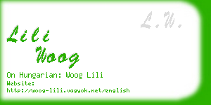 lili woog business card